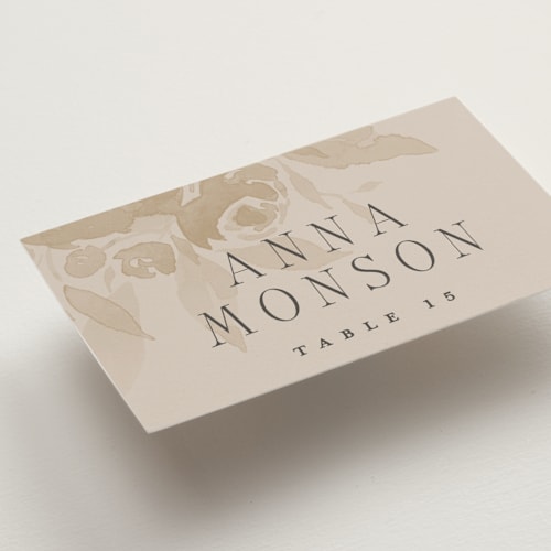 This is a cotton wedding place cards with standard by Erin L. Wilson called city center printing on signature in placecard
