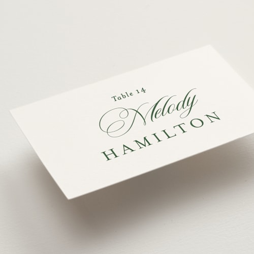 This is a sap wedding place cards with standard by Becky Nimoy called gates and pillars printing on signature in placecard