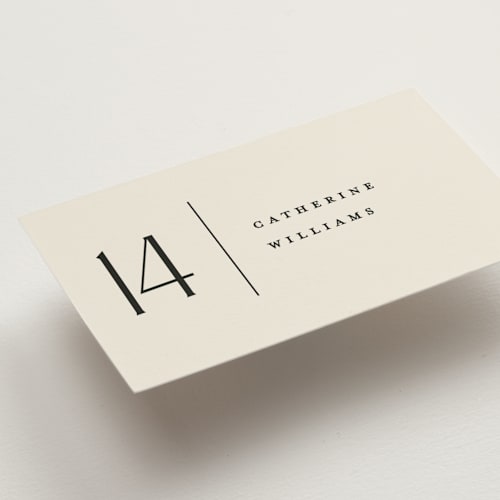 This is a daydream wedding place cards with standard by Pixel and Hank called all type printing on signature in placecard