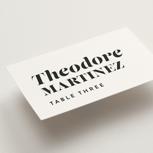 This is a panda wedding place cards with standard by Lea Delaveris called make it official printing on signature in placecard