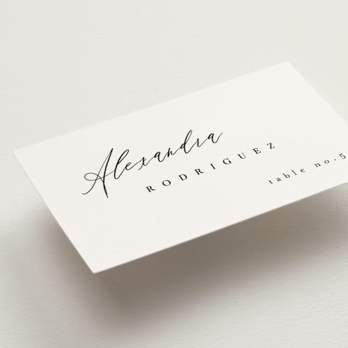 This is a classic wedding place cards with standard by Kelly Schmidt called corison printing on signature in placecard
