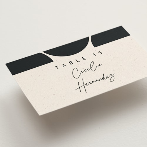 This is a shadow wedding place cards with standard by Carly Reed Walker called kenai printing on signature in placecard