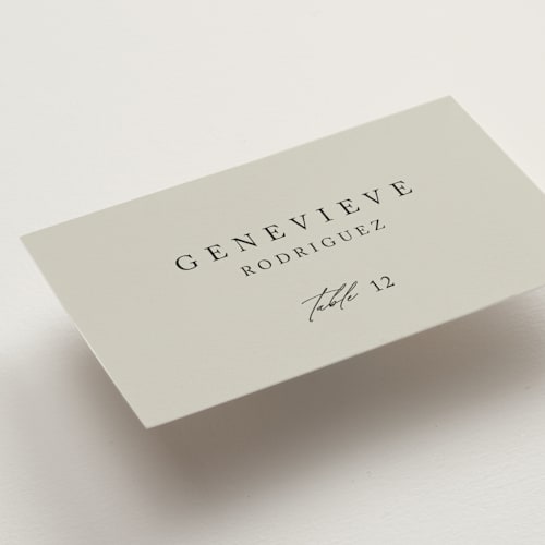 This is a spring wedding place cards with standard by Kelly Schmidt called astoria printing on signature in placecard