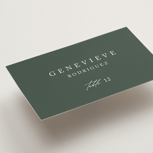 This is a ivy wedding place cards with standard by Kelly Schmidt called astoria printing on signature in placecard