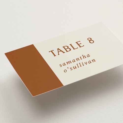 This is a wave wedding place cards with standard by Kelly Watkins called stripes printing on signature in placecard