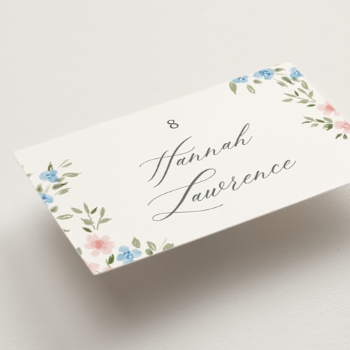 This is a spring wedding place cards with standard by Petra Kern called disney's once upon in a dream printing on signature in placecard