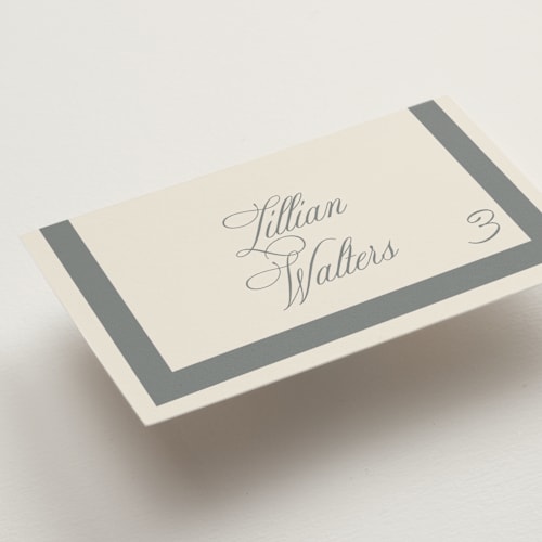 This is a oyster wedding place cards with standard by Megan Davis called montauk printing on signature in placecard