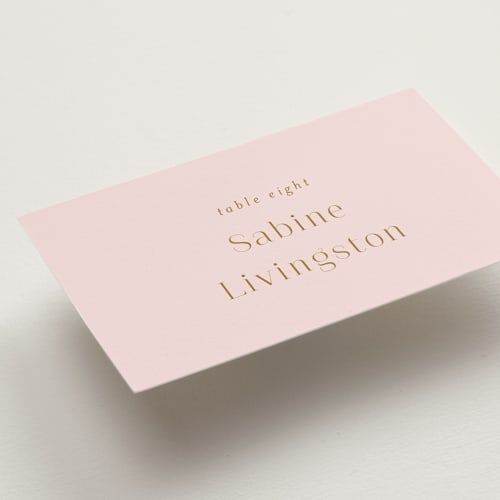 This is a blossom wedding place cards with standard by Angela Marzuki called colorwash floral printing on signature in placecard