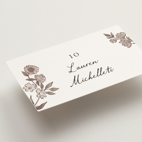 This is a siena wedding place cards with standard by Chris Griffith called a wedding in low country printing on signature in placecard