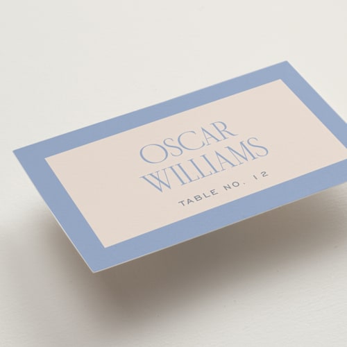 This is a canopy wedding place cards with standard by Pixel and Hank called threaded printing on signature in placecard