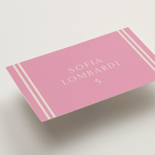 This is a fragola wedding place cards with standard by Megan Davis called bocce printing on signature in placecard