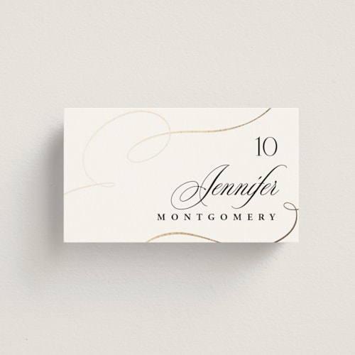 This is a cloud wedding place cards with foil pressed by Hooray Creative called and centered printing on signature in placecard