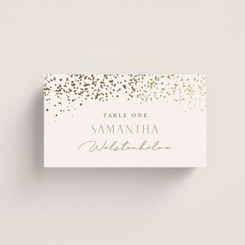 This is a dove wedding place cards with foil pressed by Meggy Masters called effervescent printing on signature in placecard