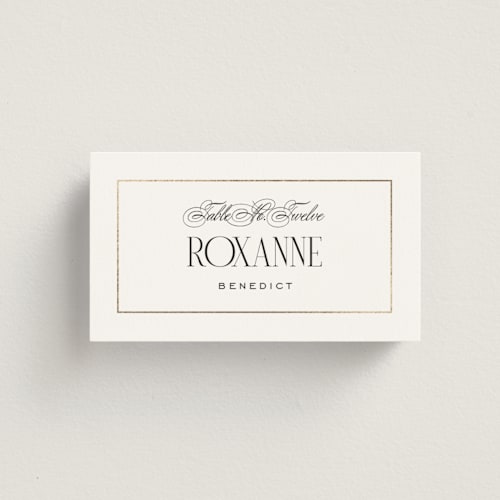 This is a opal wedding place cards with foil pressed by Leah Bisch called unite printing on signature in placecard