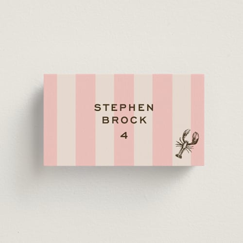 This is a peony wedding place cards with standard by Megan Davis called rhode printing on signature in placecard