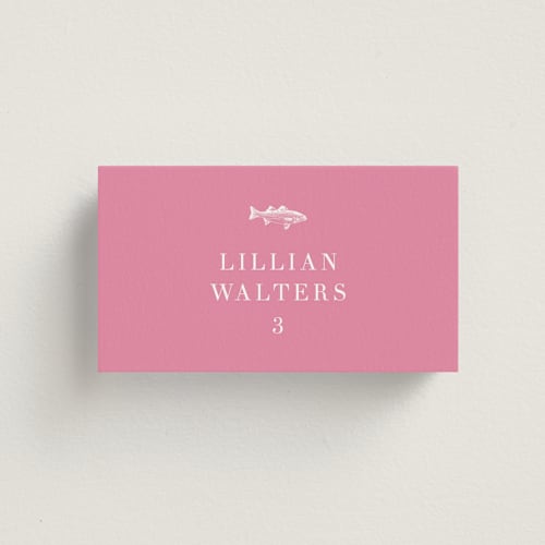 This is a peony wedding place cards with standard by Megan Davis called plated printing on signature in placecard