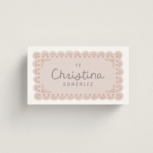 This is a papyrus wedding place cards with standard by Itsy Belle Studio called vienes printing on signature in placecard