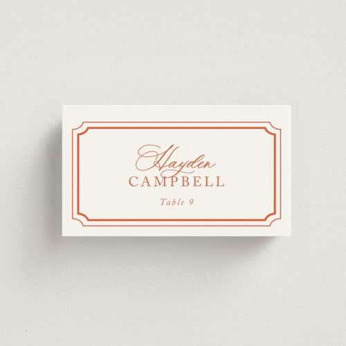 This is a poppy wedding place cards with standard by Jennifer Postorino called avery printing on signature in placecard
