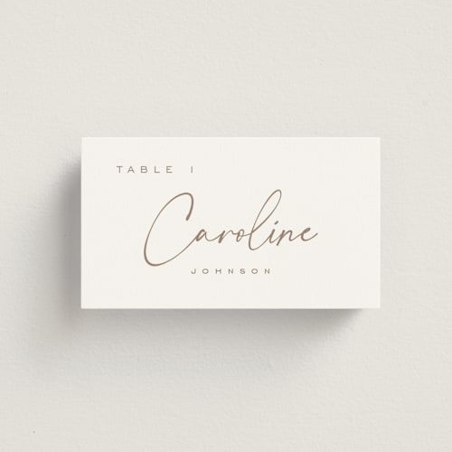 This is a chiffon wedding place cards with standard by Orasie called full photo printing on signature in placecard