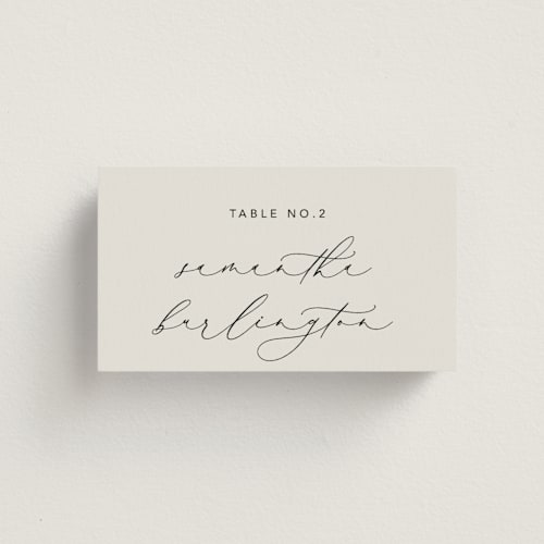 This is a inked wedding place cards with standard by Design Lotus called join together printing on signature in placecard