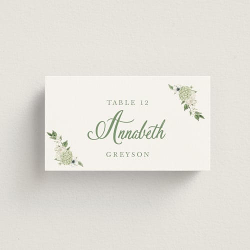 This is a limelight wedding place cards with standard by Design Lotus called sweethearts printing on signature in placecard