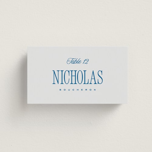This is a ocean wedding place cards with standard by Kelly Schmidt called riviera printing on signature in placecard