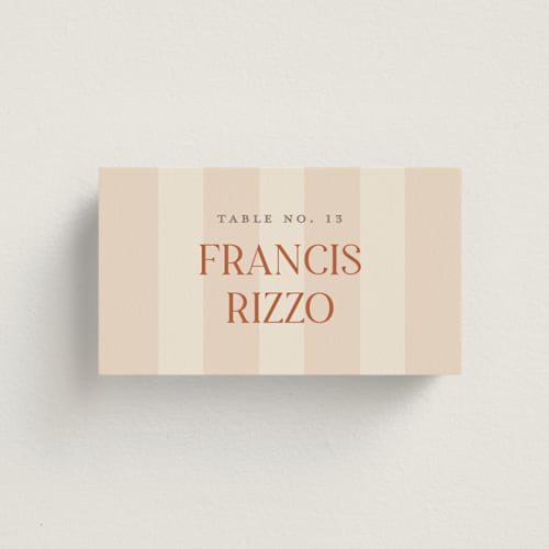 This is a butter wedding place cards with standard by Pixel and Hank called ambrosial printing on signature in placecard