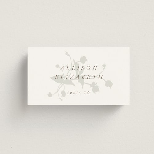 This is a fawn wedding place cards with standard by AK Graphics called autumnal printing on signature in placecard
