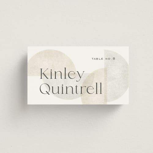 This is a stone wedding place cards with standard by Jackie Crawford called camille printing on signature in placecard