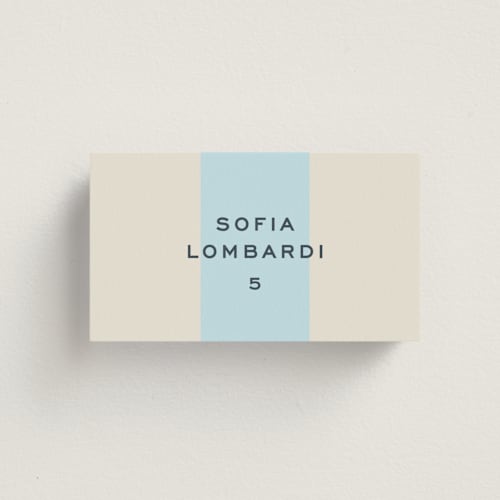 This is a costa wedding place cards with standard by Megan Davis called campania printing on signature in placecard