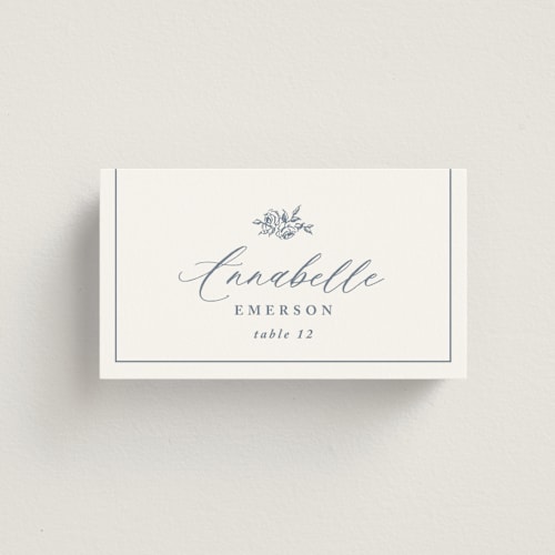 This is a twilight whisper wedding place cards with standard by Design Lotus called close to my heart printing on signature in placecard
