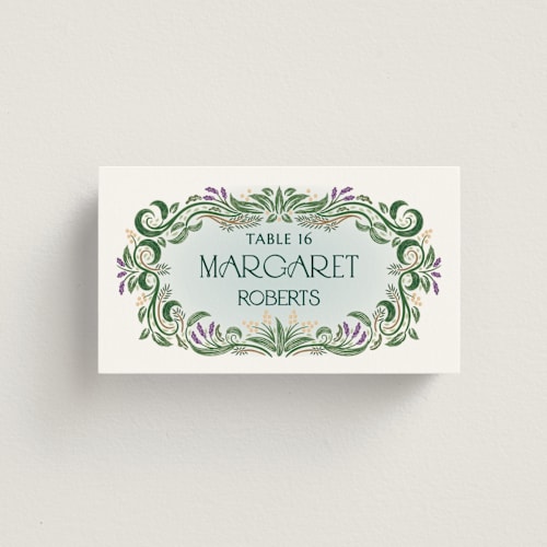 This is a spruce wedding place cards with standard by Paper Sun Studio called sierra printing on signature in placecard