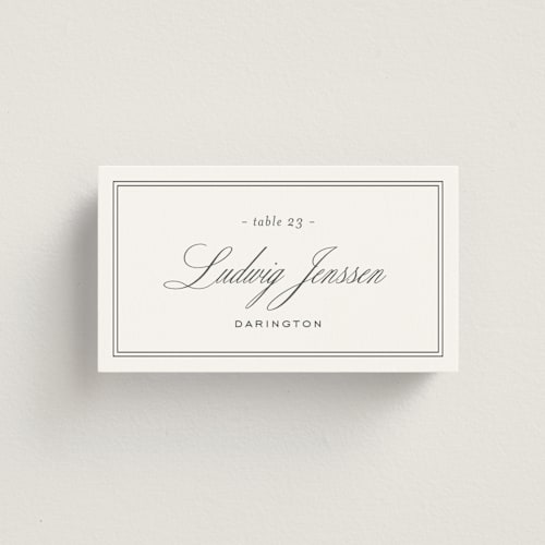This is a sugar wedding place cards with standard by chocomocacino called ris al’amande printing on signature in placecard