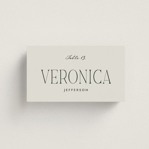 This is a forest wedding place cards with standard by Blustery August called hayes printing on signature in placecard