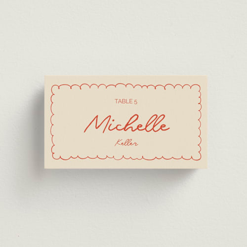 This is a sangria spark wedding place cards with standard by Zove Ahhh called party on! printing on signature in placecard