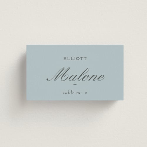This is a sky wedding place cards with standard by Sara Hicks Malone called briland printing on signature in placecard