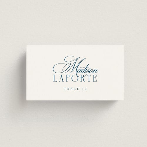 This is a ocean wedding place cards with standard by Kelly Schmidt called hilton printing on signature in placecard
