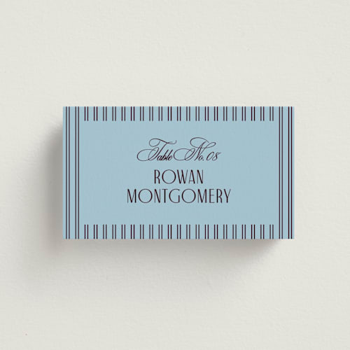 This is a plum wedding place cards with standard by Owl and Toad called sophisticate printing on signature in placecard