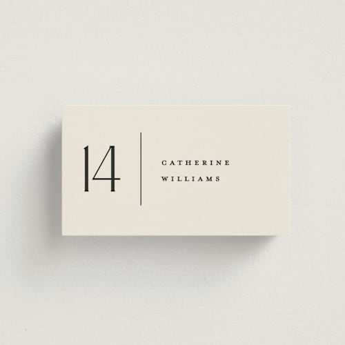 This is a daydream wedding place cards with standard by Pixel and Hank called all type printing on signature in placecard