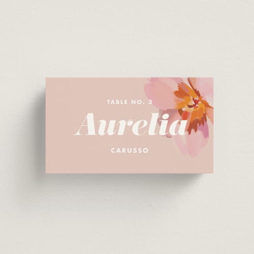 This is a petal wedding place cards with standard by Olivia Kanaley Inman called july garden printing on signature in placecard