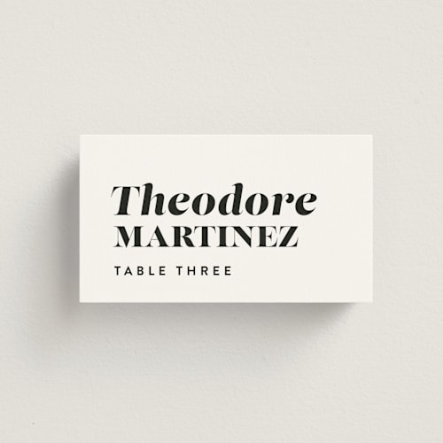 This is a panda wedding place cards with standard by Lea Delaveris called make it official printing on signature in placecard
