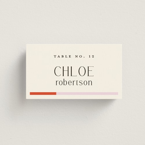 This is a petal wedding place cards with standard by Morgan Kendall called quilted grid printing on signature in placecard