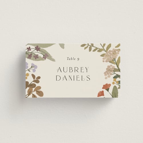 This is a natural wedding place cards with standard by Jennifer Wick called ellsworth printing on signature in placecard