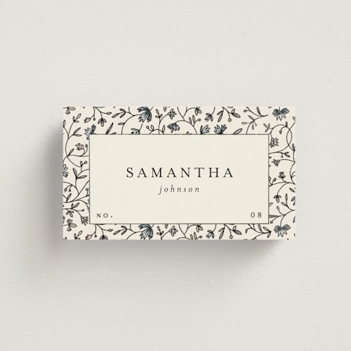 This is a almond wedding place cards with standard by Stephanie Hawkes called hansen printing on signature in placecard