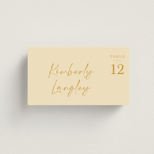 This is a honey wedding place cards with standard by Adelyn T. called ink scribble printing on signature in placecard