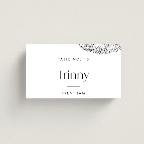 This is a ink wedding place cards with standard by Blustery August called forever printing on signature in placecard