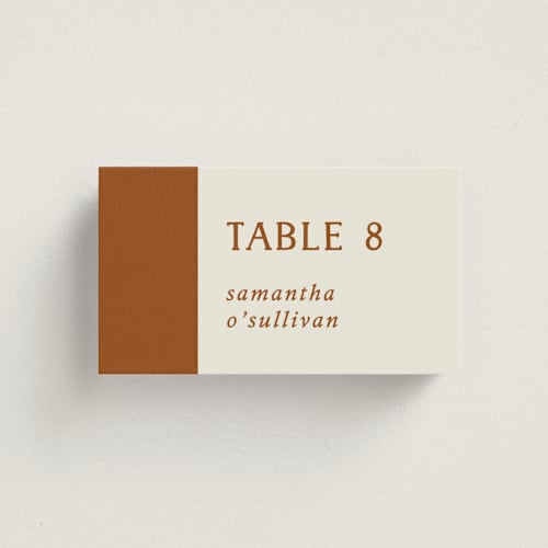 This is a wave wedding place cards with standard by Kelly Watkins called stripes printing on signature in placecard