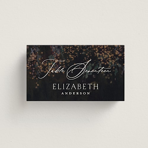 This is a midnight wedding place cards with standard by Phrosné Barwood called new orleans from disney's princess and the frog printing on signature in placecard