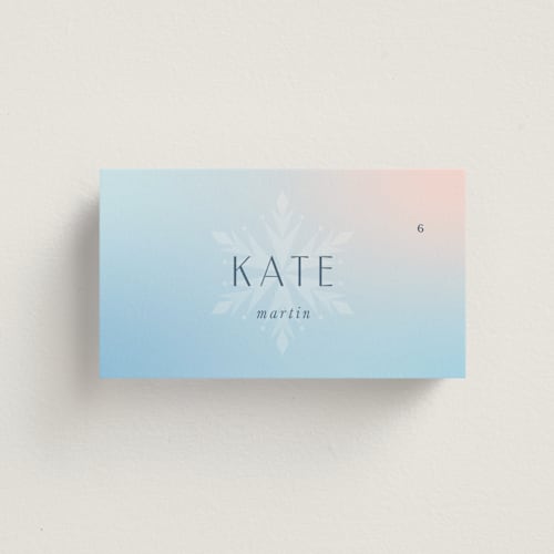 This is a frozen wedding place cards with standard by Lori Wemple called disney's frozen true love printing on signature in placecard