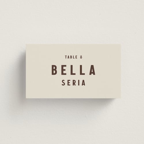 This is a desert rose wedding place cards with standard by Ani Somi called coyota printing on signature in placecard